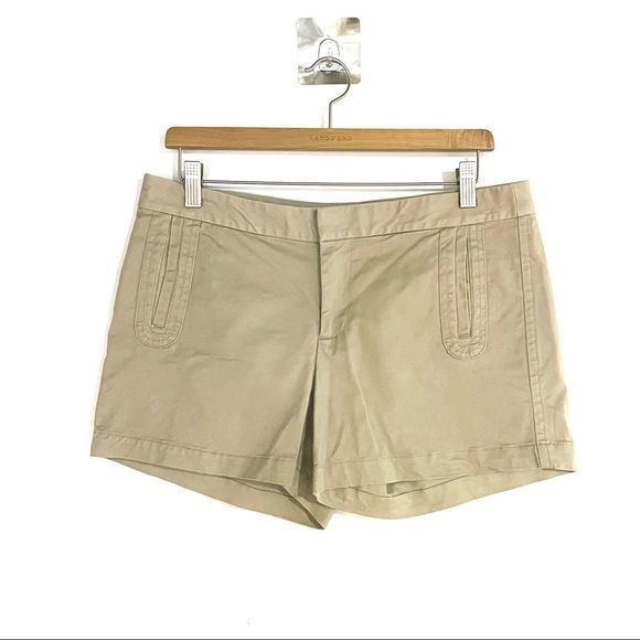 GAP khaki shorts 8 stretch cotton heavyweight tan classic chino pocket detailing - Picture 1 of 8